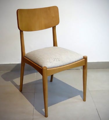 silla madera tapizado