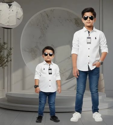 White Shirt Formal white chambray shirt for a smart-casual look.