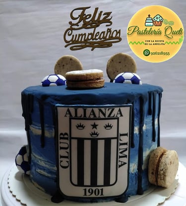torta alianza lima pasteleria queti personalizada