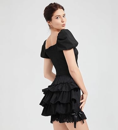 manquin de profil tenue bloomer noire