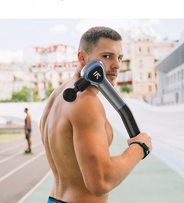 Muscle massage gun designed for deep tissue therapy.