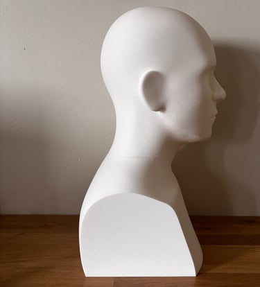 PROFIL TETE BUSTE BLANCHE PRINT 3D