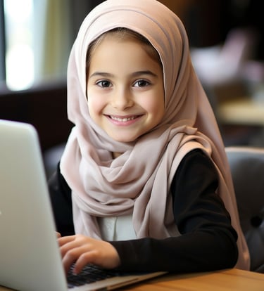 A Girl Learning Quran Online