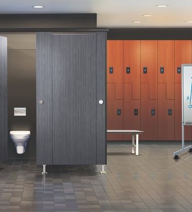 Modern HPL Toilet Cubicles in Hyderabad Office