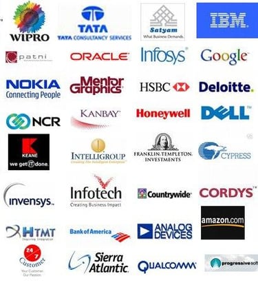Logos of fmaous multinational companies