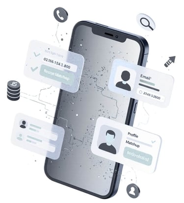 Illustration of Reverse Phone Append