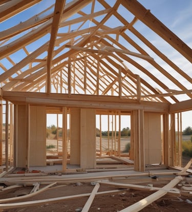 House under construction. Lethbridge Alberta renovation and new home construction.