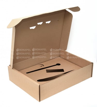 Caixa corte vinco com berço