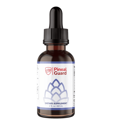 Pineal Guard dietary supplement liquid dropper bottle for pineal gland support and health.