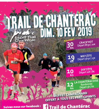 Affche trail de chantérac 2019