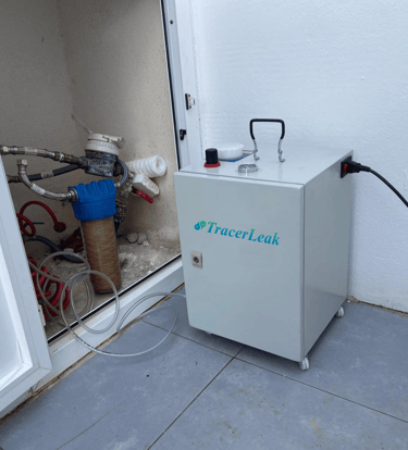 Inyección de gas trazador en vivienda