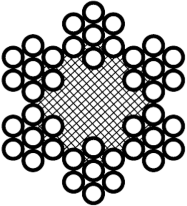 cavo di acciaio 6x7 at