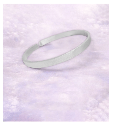 Handcrafted pure silver Straight Edge bangle in Brushed finish