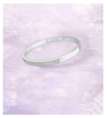 Handcrafted pure silver Straight Edge bangle in Gloss finish