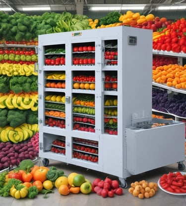 Farmers in simple clothes carefully sorting spice powders in an open, sunlit barn.