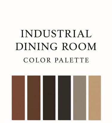 Industrial dining room color palette