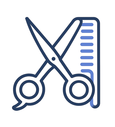 Experienced stylists (scissors and comb)