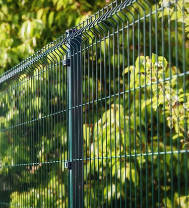 A finished fence panel, resulting from a complete manufacturing and welding process 