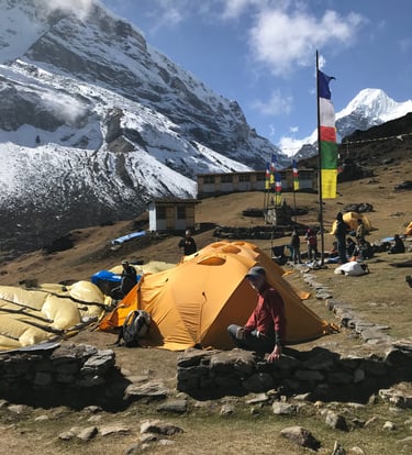 Camp for the mountain excursion