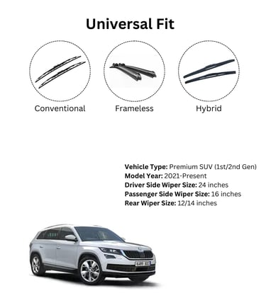 Wiper sizes for Skoda Kodiaq – 26 inch, 18 inch, 14 inch