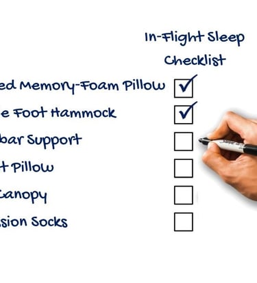 In Flight Sleep checklist