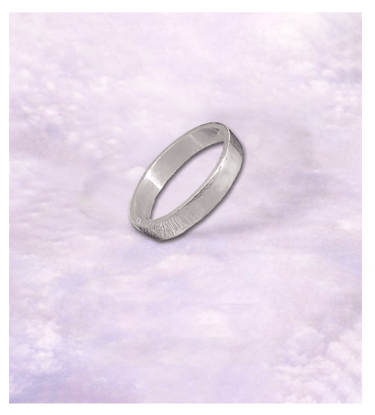 Handcrafted minimalist pure silver band ring in gloss finish