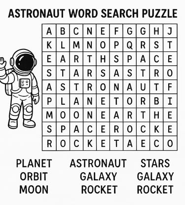 Astronaut Word Search 