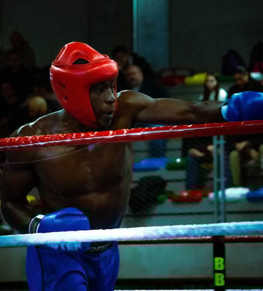 Compétition amateur de boxe thaï, Rouen.