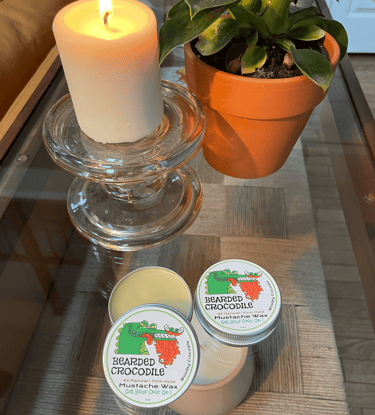 Bearded Crocodile Beard Company mustache wax 2