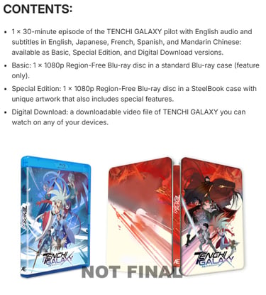 Tenchi Galaxy Steelbook!