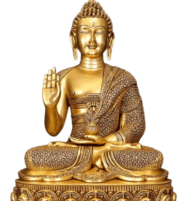 Handcrafted brass Buddha statue for meditation and spiritual decor