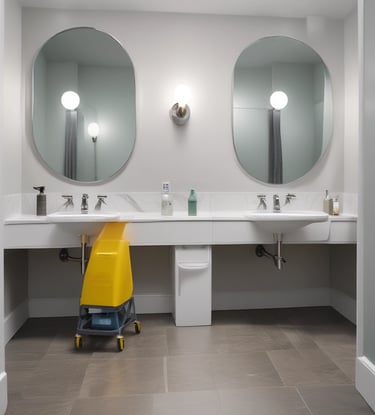 A team member sealing entry points to prevent rodents in a commercial kitchen