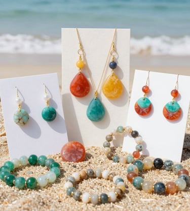 A close-up of a handwoven cotton canvas bag resting on sunlit driftwood by the beach