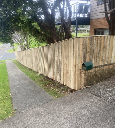 Wooden fence for residential