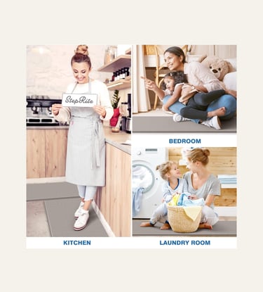 StepRite Kitchen Mats, 2PCS - Khaki