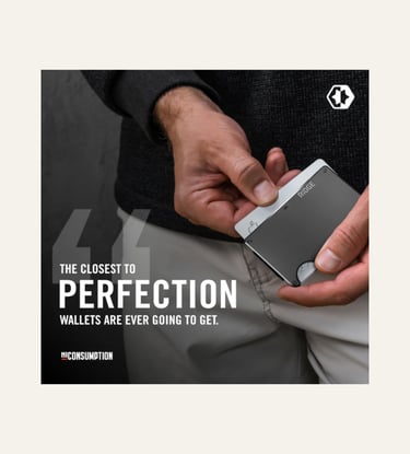 The Ridge Wallet - Slim Minimalist Compact Wallet and Card Holder RFID Protected Gunmetal 