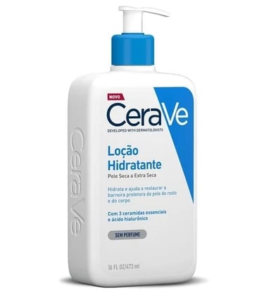 Loção Hidratante Cerave sem perfume com ceramidas essenciais e ácido hialurônico 473ml