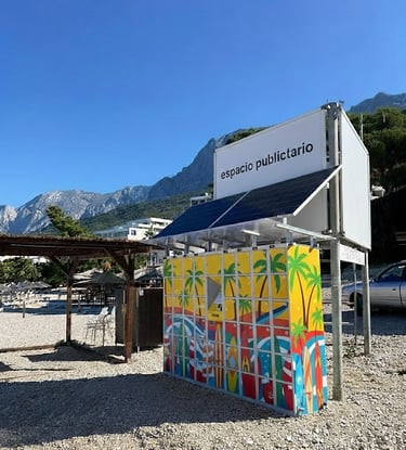 Consigna de equipaje en la playa