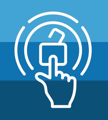 Hand touching padlock to unlock icon representing Asheville Locksmith Now access control system services in Fletcher, NC