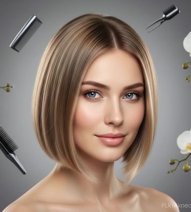 a woman with a comb comb over her hair