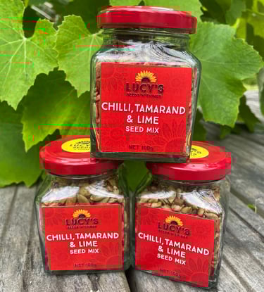 A zesty and slightly spicy seed mix with a balance of tangy tamarind, refreshing lime, and a kick of chilli