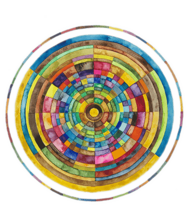 Mandala à l'aquarelle, Karin Monami