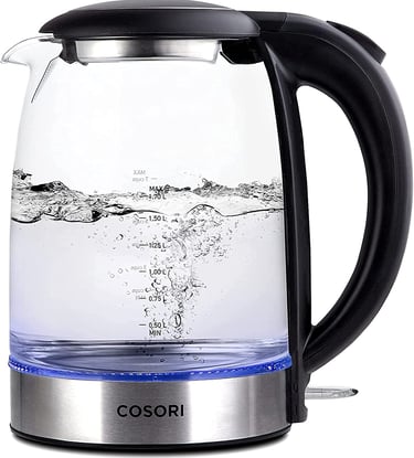 Cosori Electric 1.7L Glass Kettle  with Stainless Steel Filter