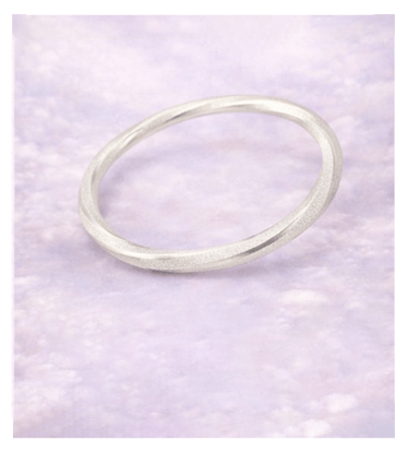 Handcrafted pure silver Mobius bangle in Two Tone finish
