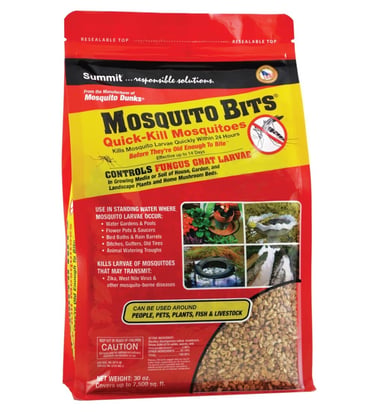 summit mosquito bits 30 ounce bag of granules for killing fungus gnat larvae