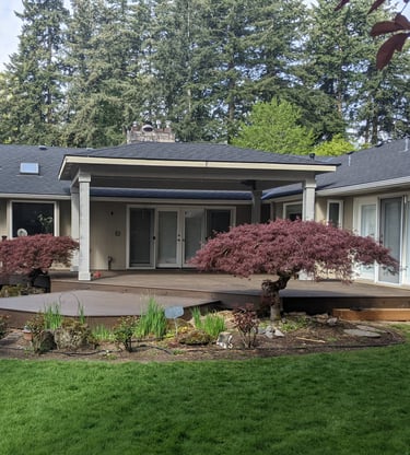 Free standing covered back porch