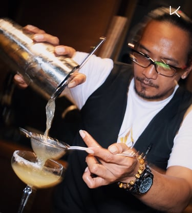 Kenji Ramen Bali vibrant evening atmosphere - izakaya dining with music and entertainment