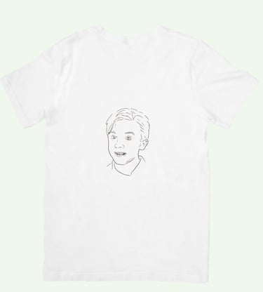 t-shirt personnalisé avec portrait stylisé simple