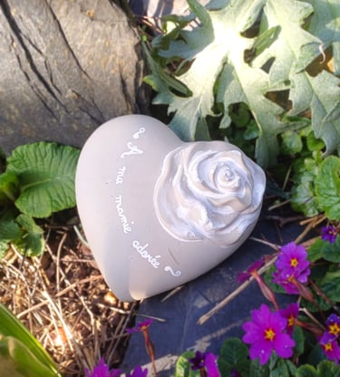 coeur avec message personnalisé ,décoration livraison gratuite tombe, cimetiere Sepulture49