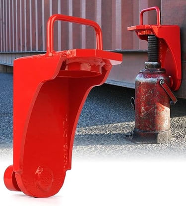 Heavy-Duty Shipping Container Jack Lug Red in color